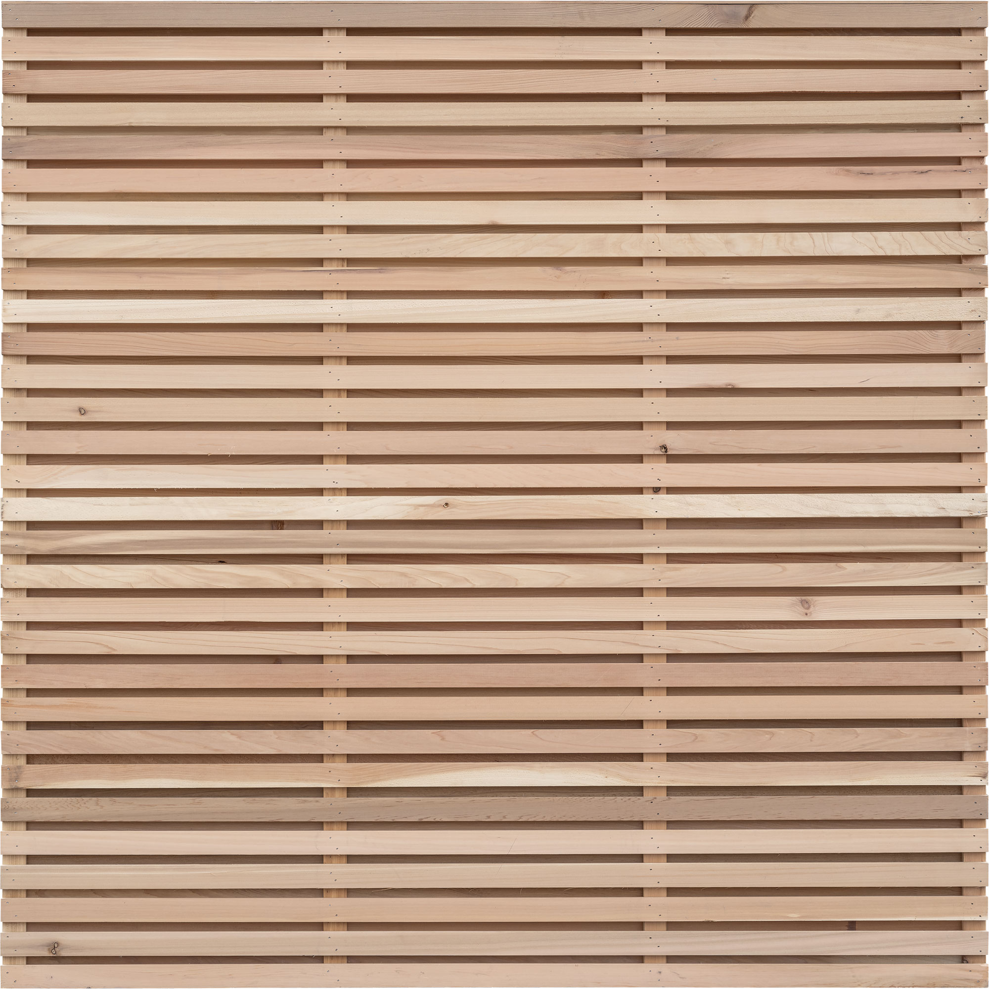 Double slatted fence panels