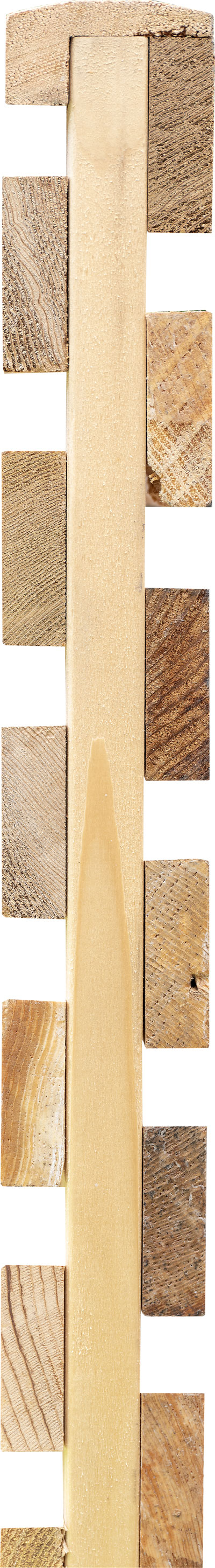 Double slatted fence panel