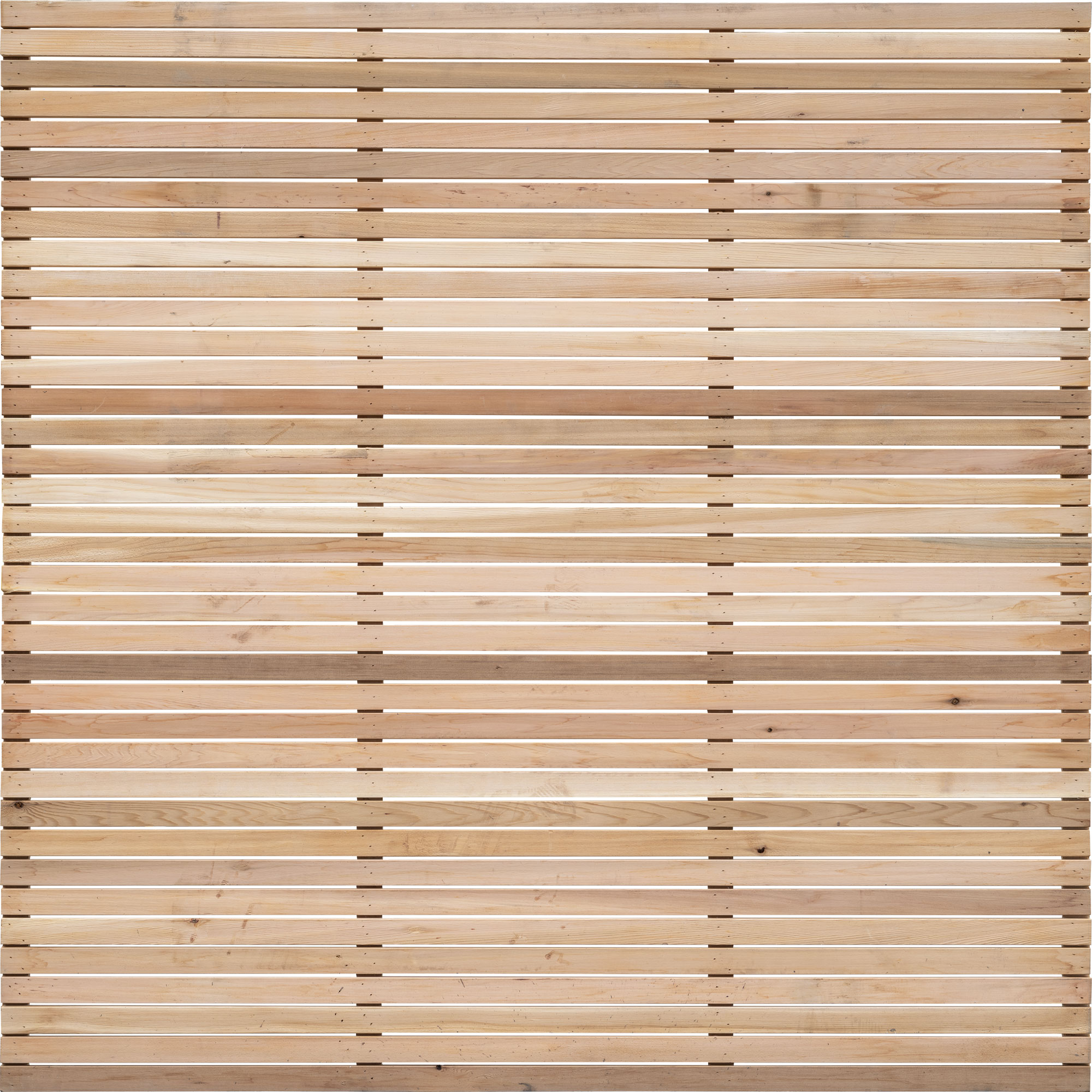 Single slatted fence panels